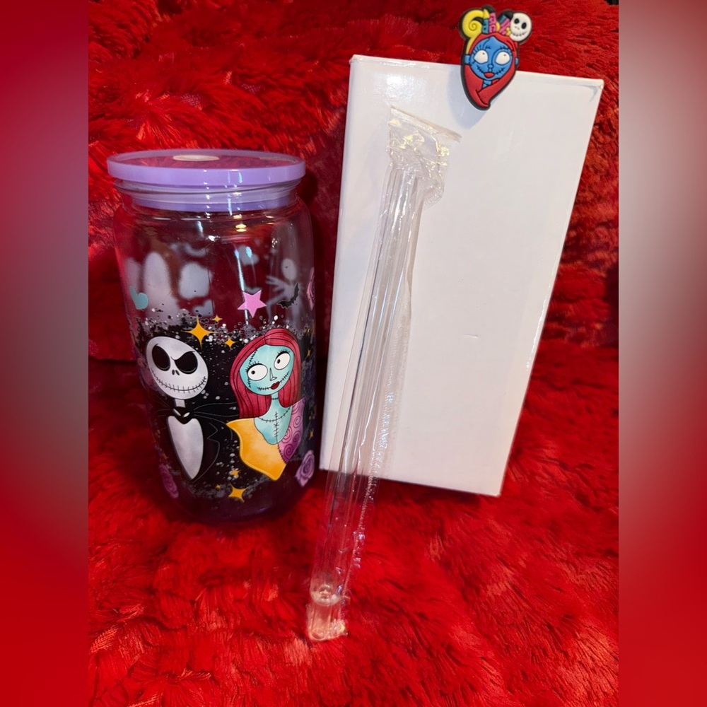 Nightmare Before Christmas Tumbler with Straw